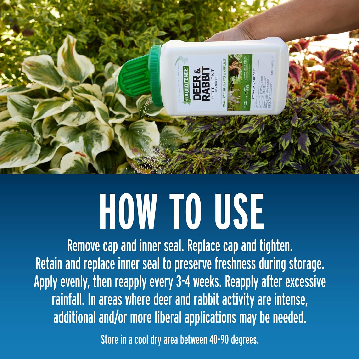 Liquid Fence Deer And Rabbit Repellent Granular 5 Pounds, Harmless To Plants And Animals