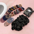 Yanrong 755Pcs Hair Accessories For Woman Set Seamless Ponytail Holders Variety Hair Scrunchies Hair Bands Scrunchy Hair Ties For Thick And Curly (Mix)