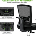 Big And Tall Office Chair 700Lbs With Ergonomic W Wide Thick Seat Cushion, Oversized Mesh Desk Chair With Adjustable Lumbar Support, Computer Chair With Upgraded 4D Armrests