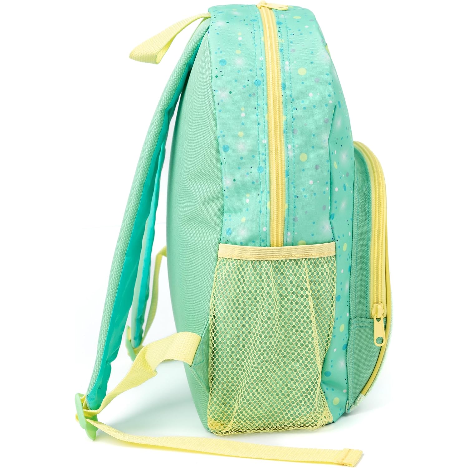 Disney Tinker Bell Girls Green Glitter Backpack Rucksack Adjustable Straps Compartments School Daypack Kids Travel Bag