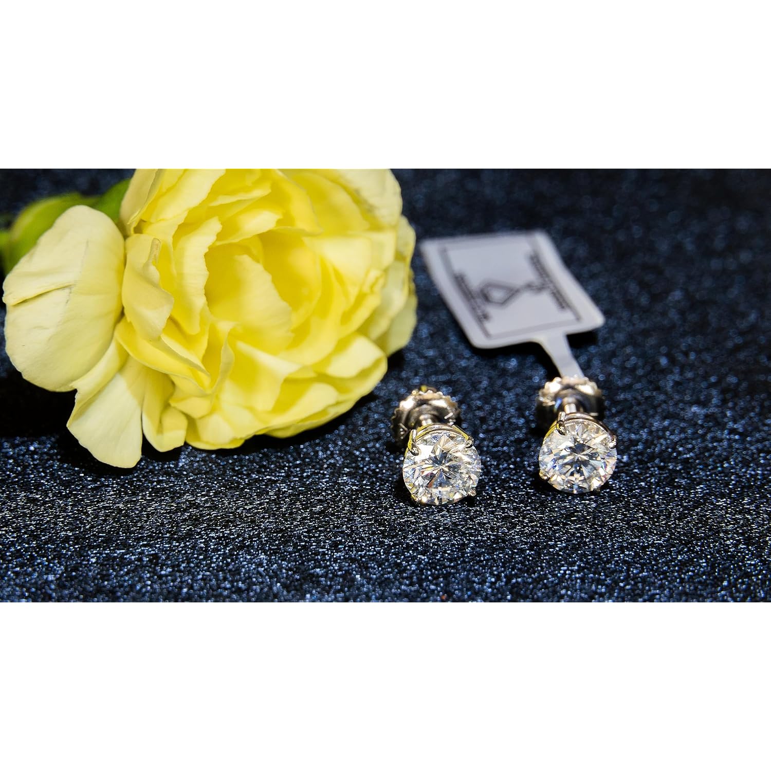 IGI Certified 1 1/4 Carat D-E Color and VS1-VS2 Clarity Lab Grown Diamond Stud Earrings for Women I 14k White Gold Earrings for Her I Secure Screw Back Made in USA by Beverly Hills Jewelers