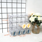 Plastic Stackable Bottle Storage Holder Rack Holds 16 Bottles,Free-Standing Water Bottle/Wine And Drink Organizer Shelf For Kitchen Cabinet,Fridge,Countertop,Pantry,Freezer,4 Packx4 Bottles,Clear