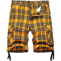 Novocct Cargo Short For Men 10" Inseam Relaxed Fit Plaid Outdoor Hiking Work Stretch Cotton Casual Shorts With Multi-Pocket