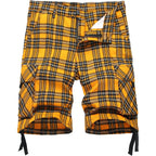 Novocct Cargo Short For Men 10" Inseam Relaxed Fit Plaid Outdoor Hiking Work Stretch Cotton Casual Shorts With Multi-Pocket