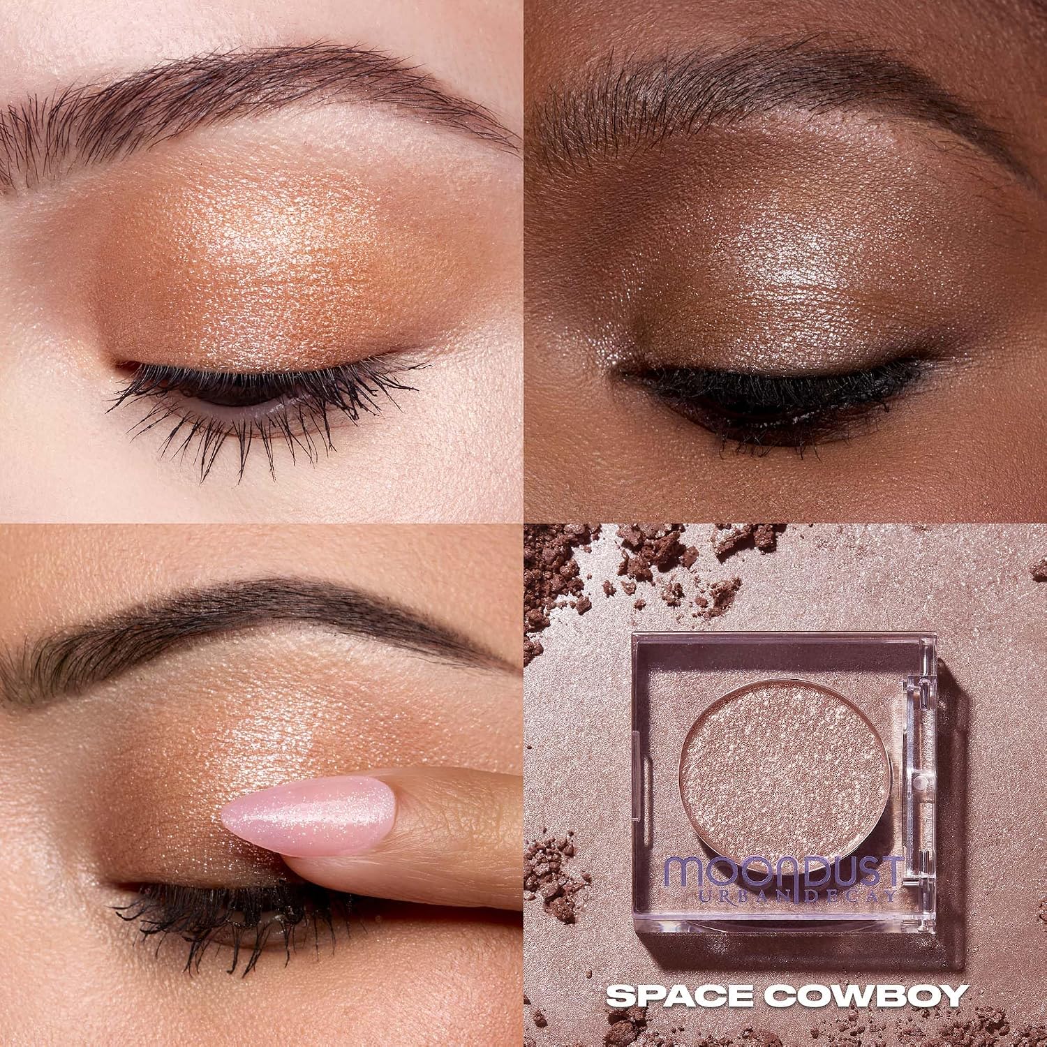 Urban Decay 24/7 Moondust Glitter Eyeshadow Single, Buildable Sparkly Eye Glitter, Long-Lasting Shimmer Finish, Reflective Iridescent Eye Shadow Topper, Wet Look Effect - 0.06 Oz