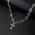 SHINYY Cross Necklace for Women and Men | Goth Punk Pendant Necklace | Gothic Grunge Religious Jewelry for Him Her