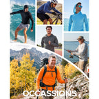 Boladeci Men'S Upf 50+ Sun Protection Lightweight Hoodie Shirts Long Sleeve Fishing Shirt Spf Uv Hiking Swim