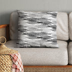 Americanflat 18X18 Throw Pillow With Sewn-In Insert - All-In-One Decorative Pillows - No Cover Needed - Soft And Durable Cushion For Bed Or Sofa - Polyester - Black, Grey And White
