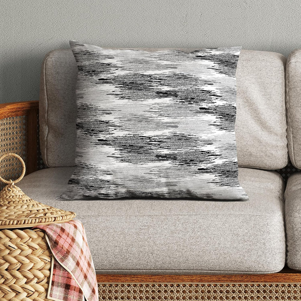 Americanflat 18X18 Throw Pillow With Sewn-In Insert - All-In-One Decorative Pillows - No Cover Needed - Soft And Durable Cushion For Bed Or Sofa - Polyester - Black, Grey And White