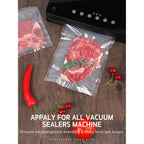 Syntus Vacuum Sealer Bags, 2 Rolls 8" X 50' Commercial Grade Bag Rolls, Bpa Free Food Vac Bags For Storage, Meal Prep Or Sous Vide