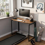 31.5" Folding Desk: No Assembly, Wood Top For Small Spaces | Home Office Desk, Holds 150 Lbs, Folds Flat To 2.3 In, Splash-Proof Wood Top, Sturdy Metal Frame