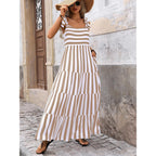 Prettygarden Women Dresses 2026 Summer Floral Sleeveless Maxi Dress Casual Spaghetti Strap Tiered Flowy Beach Long Dress