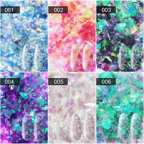 18 Boxes Mermaid Iridescent Chunky Glitter Flakes Chrome Nail Sequins Aurora Holographic Mermaid Nail Glitter Flake Glitters Chunky Iridescent Flakes for Face Eyes Body Hair Nails Decoration