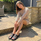 Cushionaire Orbit Waterproof Eva Womens Sandals -Comfortable Summer Slip On Slides For Women With Adjustable Buckle Strap