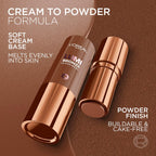 L'Oreal Paris Lumi Bronze Le Stick Soleil Bronzer Stick, Cream-To-Powder Bronzer For A Sunkissed Face Makeup Glow, 120 Copper Bronzette