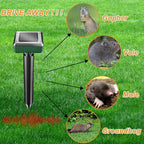 Mole Repellent Solar Powered 8 Pack Sonic Mole Deterrent Spikes, Snake Gopher Vole Repellent For Lawn Garden & Yard Gopher Deterrent, Groundhog Repellent