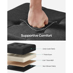 Songmics Storage Ottoman, Small Ottoman Foot Rest With Legs, 12.6 X 15.7 X 13.2 Inches Foot Stool, Load Up To 660 Lb, For Living Room, Bedroom, Dorm, Ink Black Ulsf012B01
