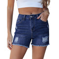 Jean Shorts for Women High Waisted Ripped Distressed Raw Hem Casual Summer Stretchy Denim Shorts Country Concert
