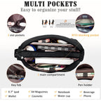 Volganik Rock Rfid Purses For Women Fabric Nylon Multi Pocket Crossbody Bag Ladies Travel Handbag