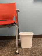 Rubbermaid Vanity Trash Can/Wastebasket 1.5-Gallons/6-Quarts White For Under Counter/Kitchen/Office/Bedroom/Bathroom