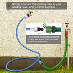 Haowin Upgraded Misters For Outside Patio, 3 Nozzles Fine Mist Leakproof 6.6Ft Aluminum Bendable Hose Mister, Misting System For Patio Misters For Cooling Outdoor Greenhouse Chicken Coop Trampoline