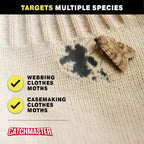 Catchmaster Clothing Moth Traps With Premium Extra Strength Odorless Pheromone Technology – Red, Xl, Extra-Strength Glue – Traps & Targets Casemaking And Webbing Moths - 6-Pack