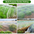 Garden Netting, Jevrench Durable Ultra Fine Garden Netting, Garden Plant Cover Row Cover Makes Plants, Vegetables, Fruits, And Flowers Grow Better (4Ft X 25Ft)