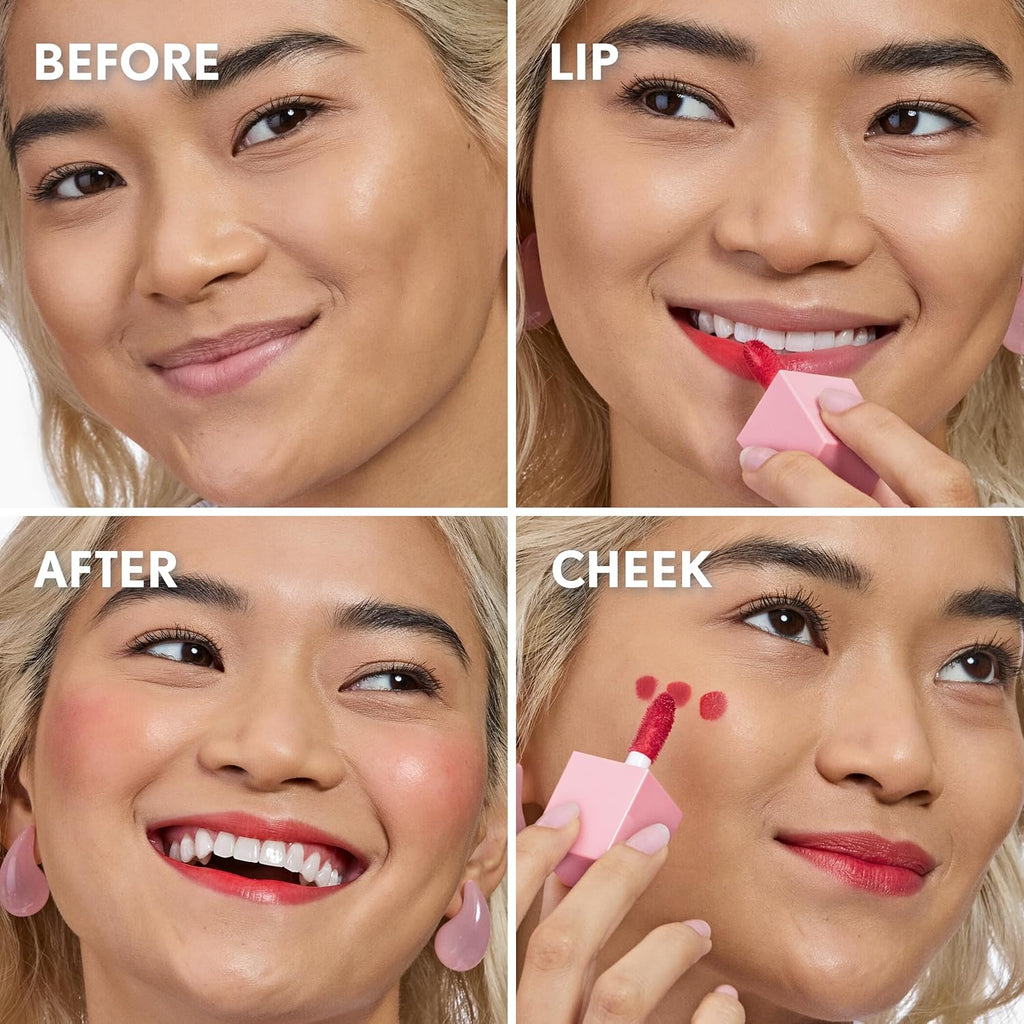 COVERGIRL Clean Fresh Jelly Water Tint, Lip & Cheek Tint, Transfer-Proof, Hydrating - 30 Watermelon Splash (Cool Pink)