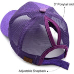 C.C Hatsandscarf Ponytail Caps Messy Buns Trucker Plain Baseball Cap (Bt-6)
