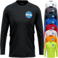 Custom Dry Fit Long Sleeve Shirts For Men, Add Your Logo Front & Back Printing, Customized Moisture Wicking Sun Protection Uv Construction Landscaping Workwear T-Shirts Black