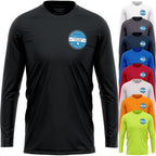 Custom Dry Fit Long Sleeve Shirts For Men, Add Your Logo Front & Back Printing, Customized Moisture Wicking Sun Protection Uv Construction Landscaping Workwear T-Shirts Black