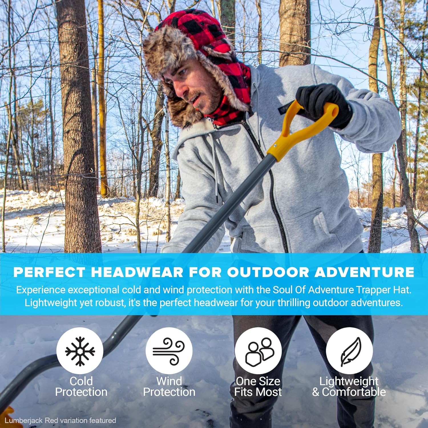 SA Company Trapper Hat Winter Hats for Men & Women | Ushanka Russian Hat | Faux Fur Hat with Ear Flap (Snow Camo)