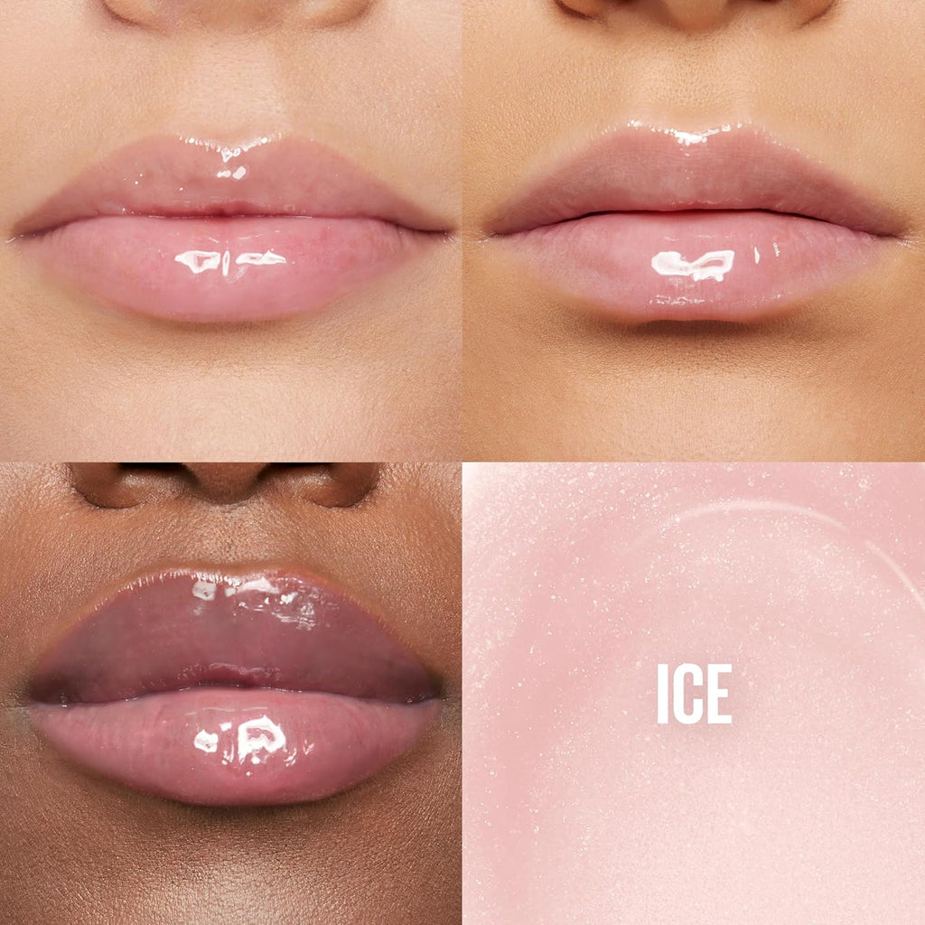 Maybelline Lifter Gloss, Hydrating Lip Gloss with Hyaluronic Acid, Ice, Pink Neutral, 0.18 Ounce
