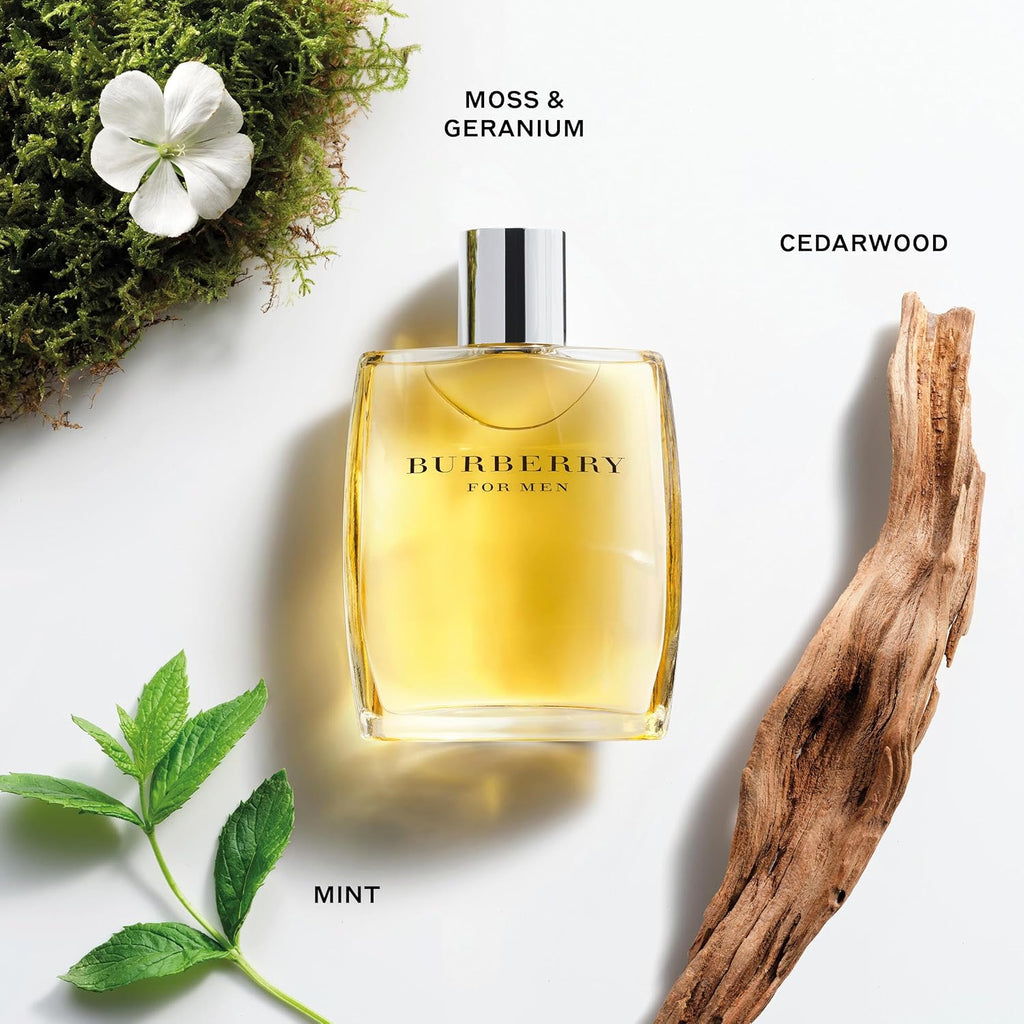 Burberry Classic Eau de Toilette – Woody Men's Cologne – With Notes of Bergamot, Fresh Mint, Sandalwood & Amber – Long Lasting Fragrance