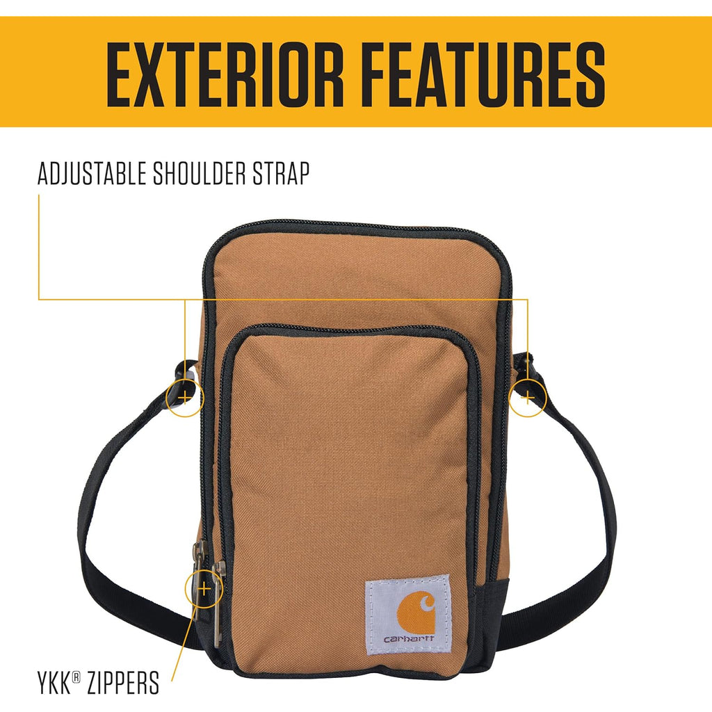 Carhartt Crossbody Zip Bag, Durable, Adjustable Crossbody Bag with Zipper Closure for Men and Women