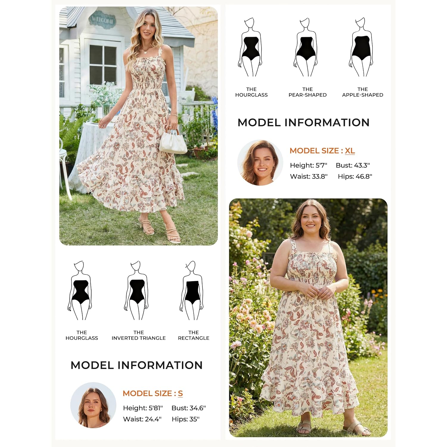 Grace Karin Women'S 2026 Summer Floral Boho Dress Square Neck Strapped Swing A Line Sundress Beach Long Maxi Outfits