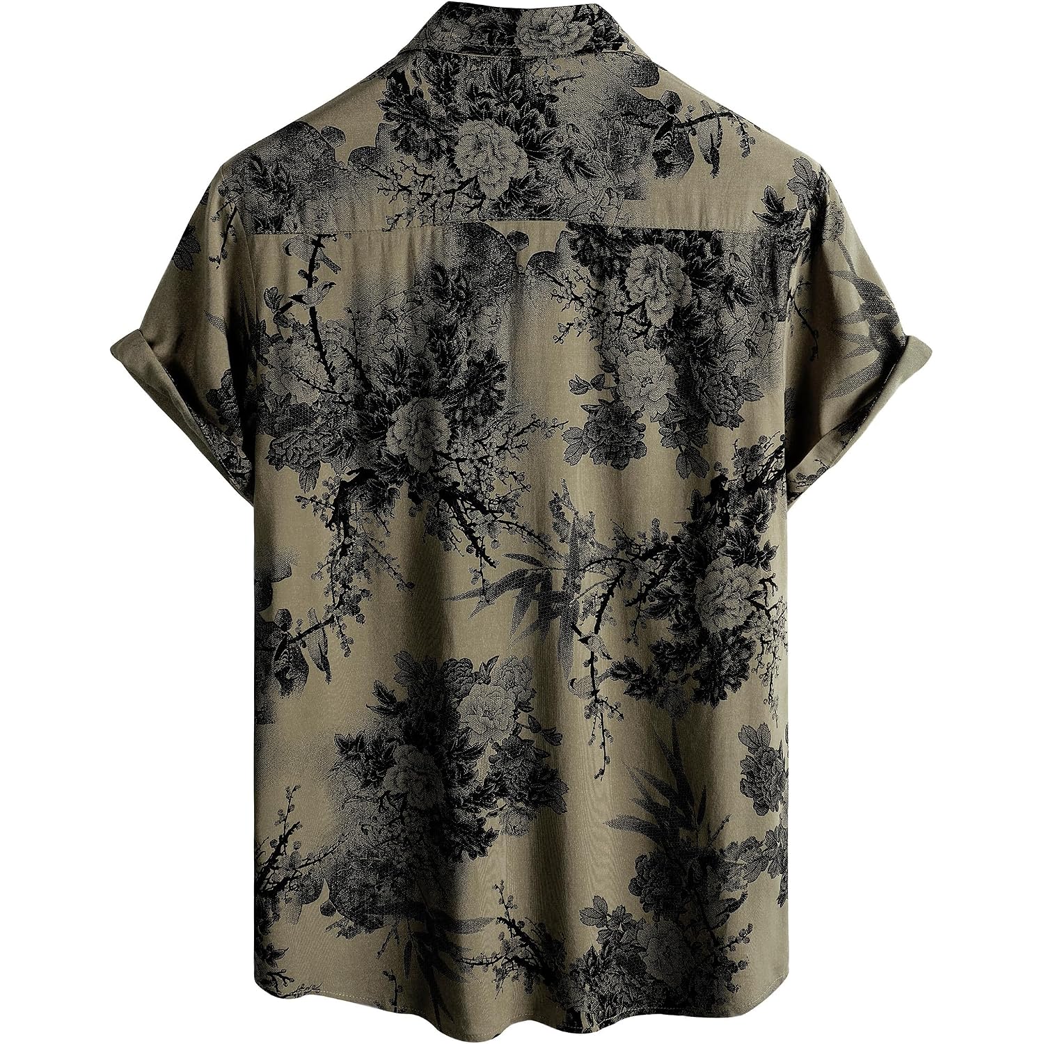 Jotook Mens Hawaiian Shirt Short Sleeve Button Down Tropical Shirts Casual Floral Summer Beach Shirt