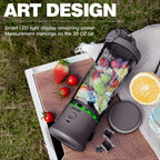 Portable Blender, Shakes And Smoothies Waterproof 20 Oz Bpa Free Blender Cup And A Travel Lid. (Black, 20 Oz)