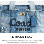 COACH Cargo Tote 26 in Upcycled Denim