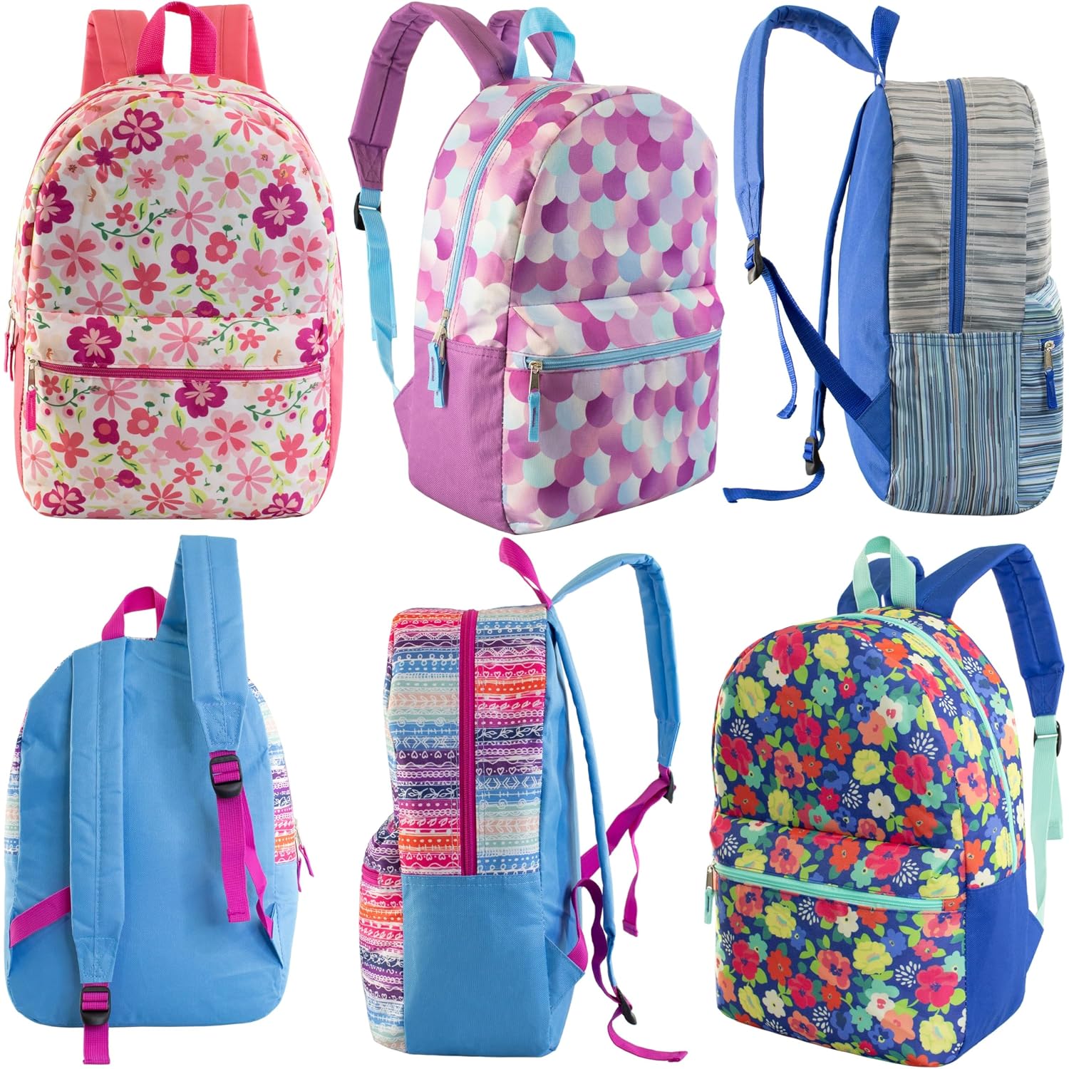 17" School Backpacks For Kids - Backpacks In Bulk For Elementary, Middle, And High School Students In Assorted Colors