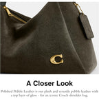 COACH Women's Suede Lola Shoulder Bag