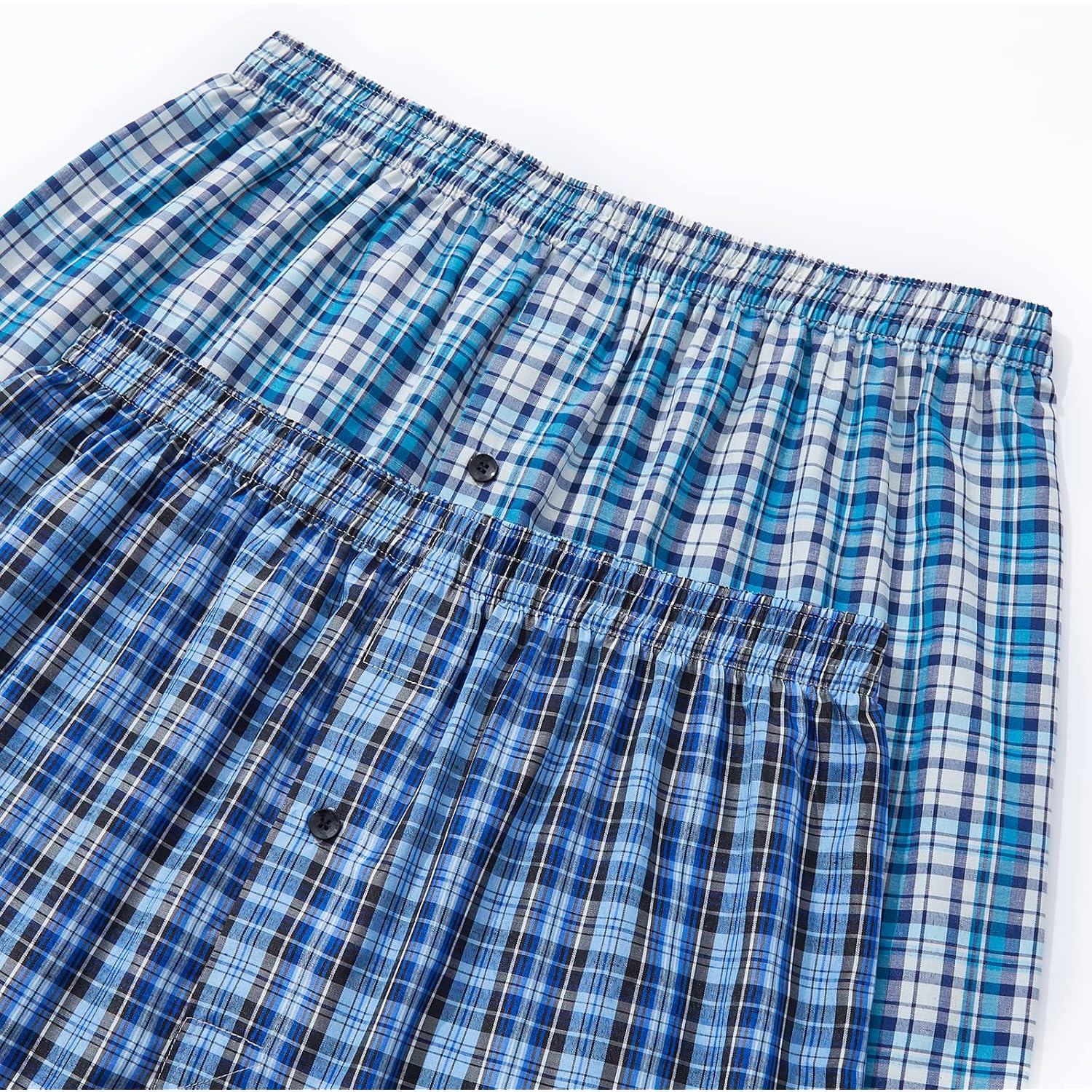 Men'S Underwear Woven Boxers For Men Pack Cotton Boxer Shorts Elastic Waistband