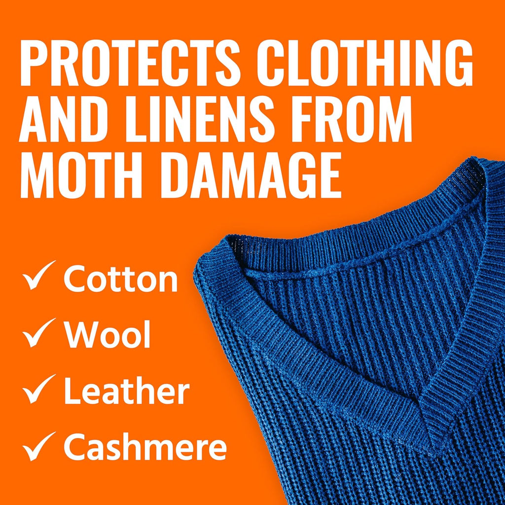 Terro Clothes Moth Killer, 3-Pack, Kills Adult Moths, Larvae & Eggs | Fast-Acting Odorless Formula, 24 Hour Protection For Closets Wardrobes Drawers Storage Areas, Treats 3 Standard Closets