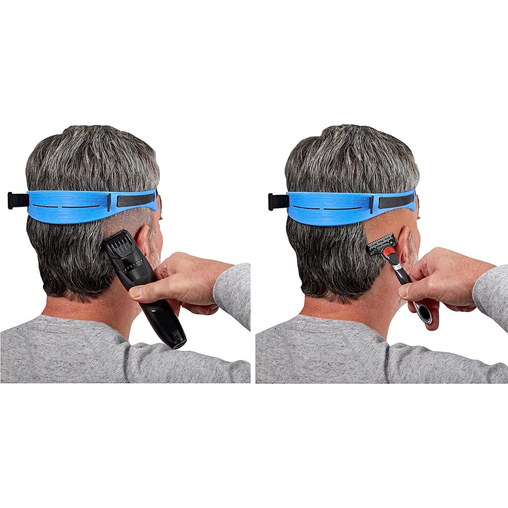 Quality Time Fade Guide and Neck Hair Adjustable Template, Hands-Free, DIY Haircut Tool for Fade, Taper and Buzz Hair Trimming and Clipping. Made in USA. Patented