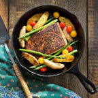 Cast Iron Skillet 3-Piece Set W/Cookbook - Heavy-Duty Professional Restaurant Chef Quality Pre-Seasoned Pan Cookware - 10", 8", 6.25" Pans - For Frying, Saute, Cooking, Pizza - Black