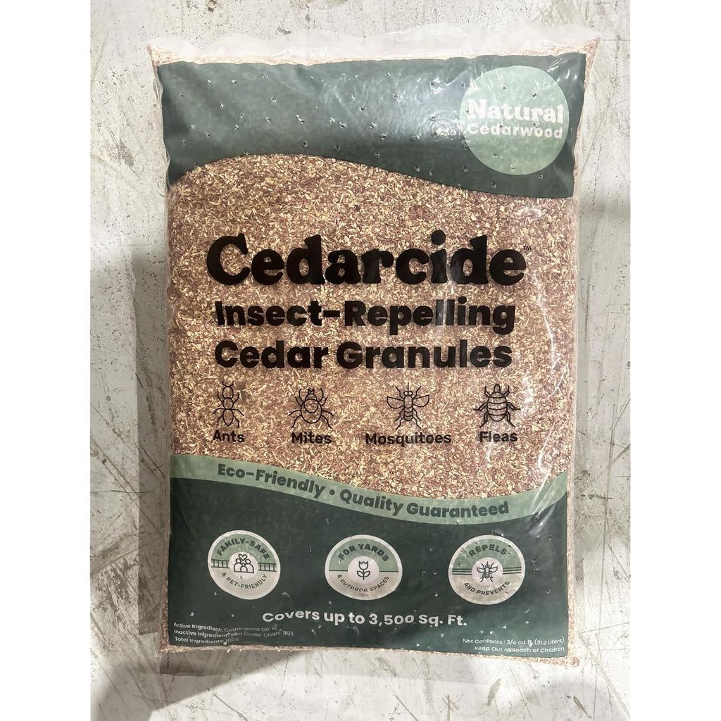 Cedarcide Lawn, Home & Garden Cedar Granules | Repels Fleas, Ants, Spiders & Mosquitoes | Smells Great, Easy To Use | Family & Pet Safe | 2 Bags (16 Lbs)