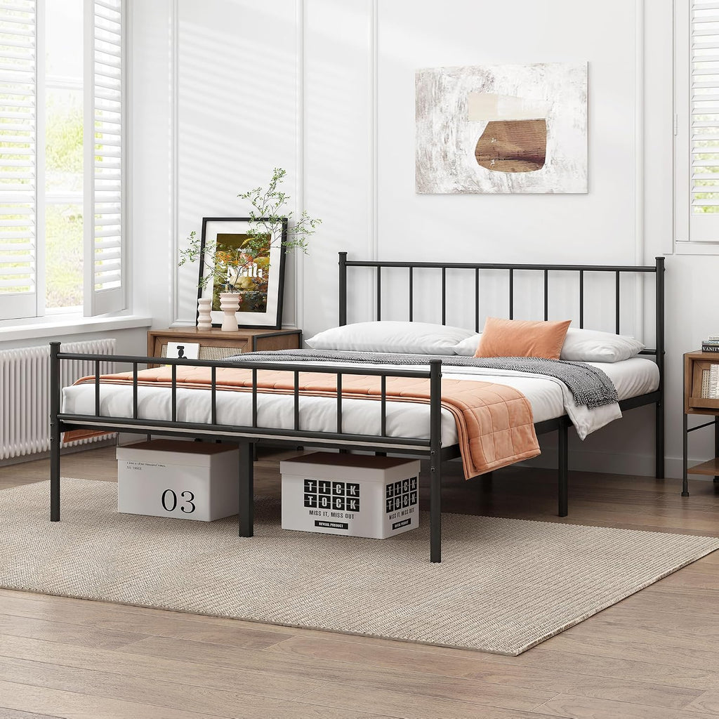 Queen Metal Bed Frame,Steel Slat Support,Noise Free,Easy Assembly