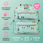 Bentgo Kids Print Durable & Water-Resistant Backpack | Lightweight 14” Backpack For School, Travel, & Daycare, Ages 4+, & Loop For Lunch Bag (Puppy Love)
