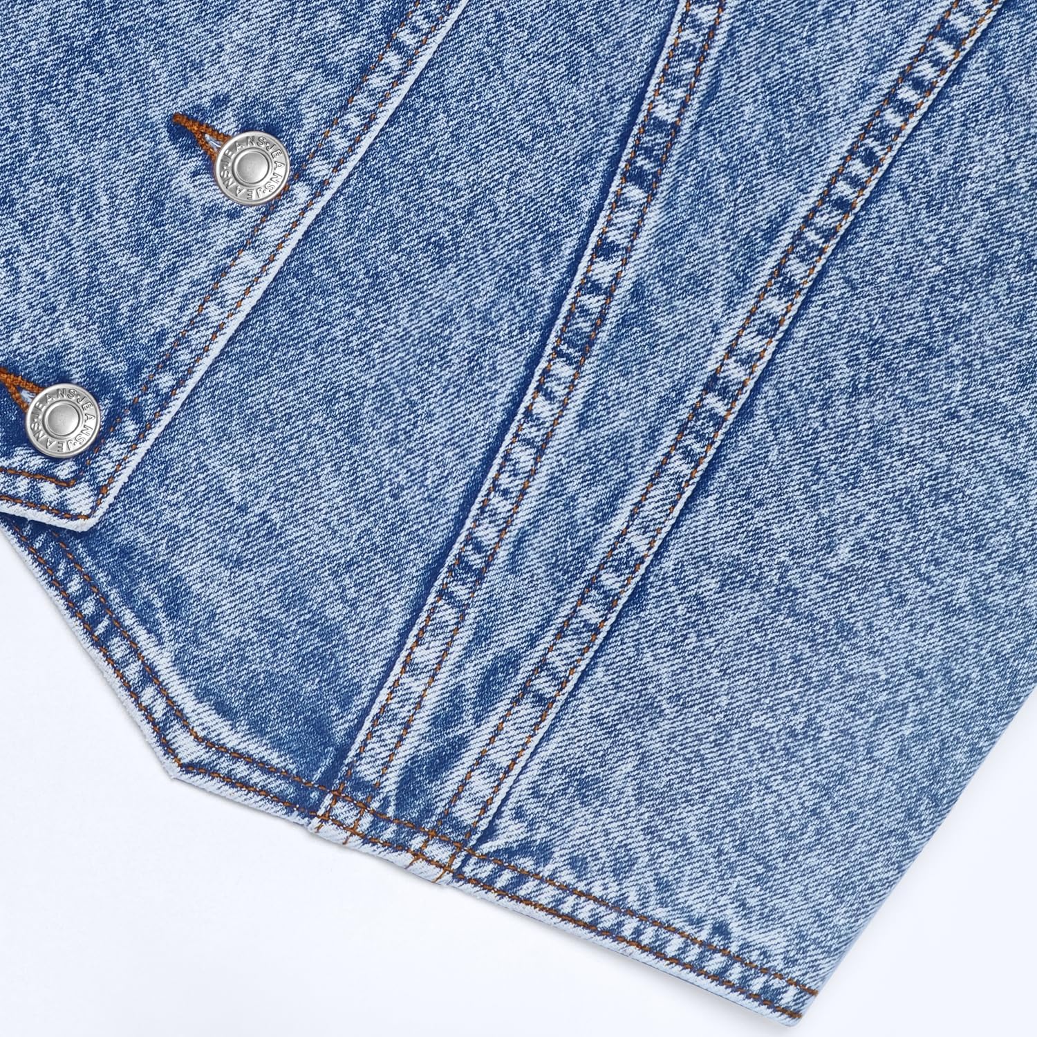 Lyhipss Denim Vest Women V Neck Jean Vest Tops For Women Sleeveless Button Down Summer Outfit Denim Tops
