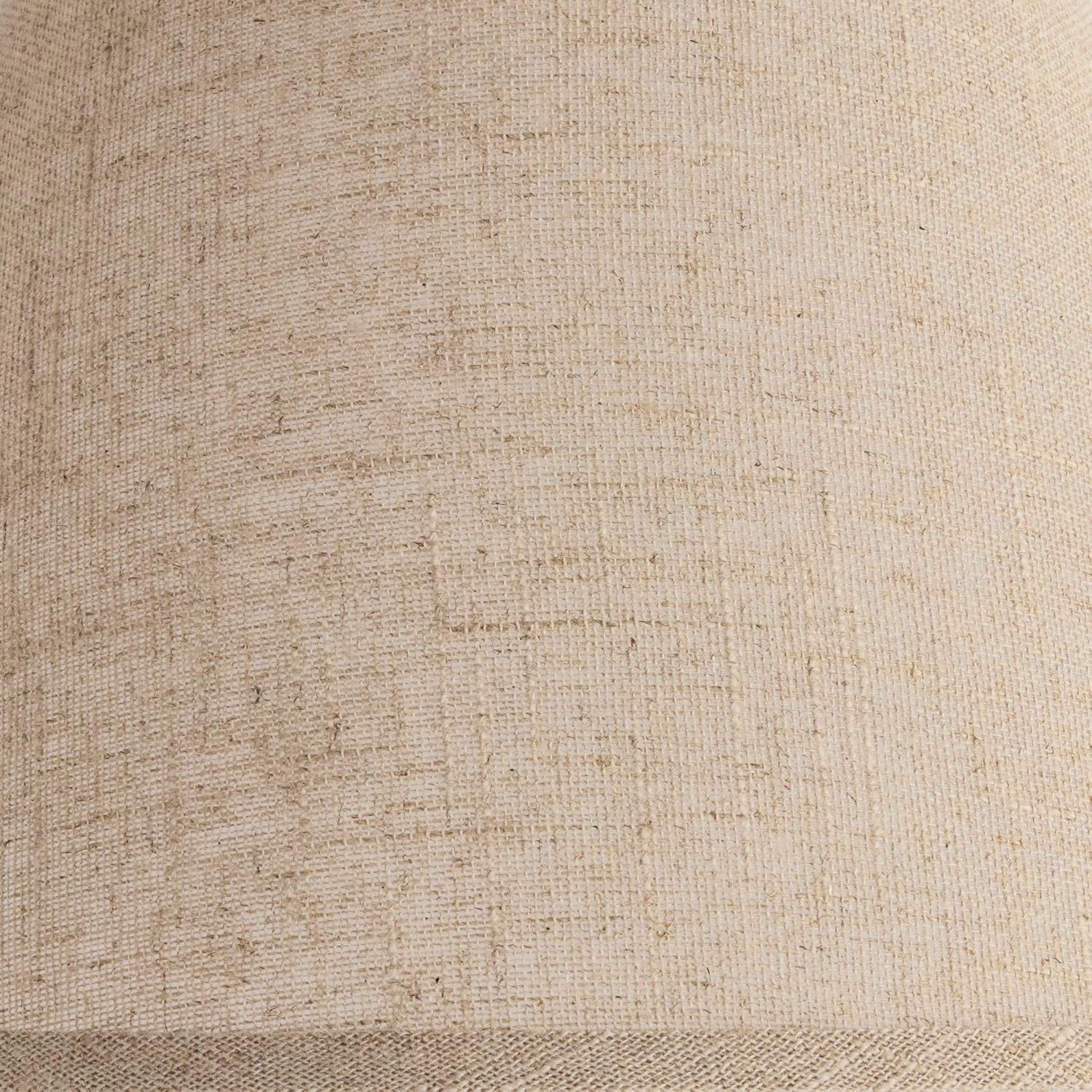 Fine Burlap Large Empire Lamp Shade (Pre-Assembled) 6" Top X 19" Bottom X 10.5" High X 12" Slant (Spider) Replacement With Harp And Finial